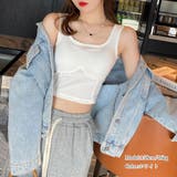 カップ付き ショートタンクトップ 韓国風 | Miniministore | 詳細画像6