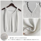 ニットタンクトップ Vネックサマーニット | Miniministore | 詳細画像3