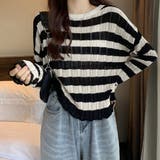 ニットトップス ボーダー柄 リブニット | Miniministore | 詳細画像4