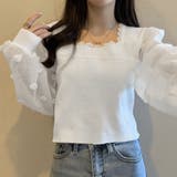 ニットブラウス 袖切り替えニットトップス | Miniministore | 詳細画像4 