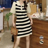 ワンピース ボーダー柄 ニットワンピース | Miniministore | 詳細画像1