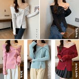 ニットトップス オフショルダーリブニット | Miniministore | 詳細画像2 