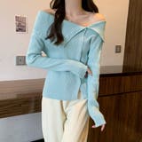 ニットトップス オフショルダーリブニット | Miniministore | 詳細画像8 