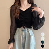 ニットトップス ドローストリング 韓国風 | Miniministore | 詳細画像1