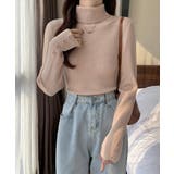 タートルネックニットトップス 袖口ボタン | Miniministore | 詳細画像4 