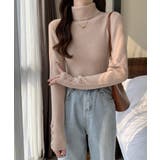 タートルネックニットトップス 袖口ボタン | Miniministore | 詳細画像5 