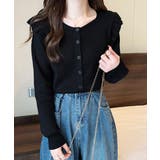 ニットカーディガン ショルダーフリル | Miniministore | 詳細画像2 