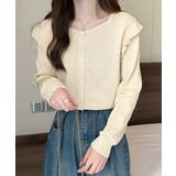 ニットカーディガン ショルダーフリル | Miniministore | 詳細画像4 