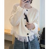 フリンジニットカーディガン クルーネック | Miniministore | 詳細画像2 