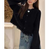 フリンジニットカーディガン クルーネック | Miniministore | 詳細画像4 