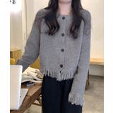 フリンジニットカーディガン クルーネック | Miniministore | 詳細画像5 