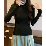 ニットトップス 飾りボタン リブニット | Miniministore | 詳細画像2 