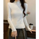 ニットトップス 飾りボタン リブニット | Miniministore | 詳細画像4 