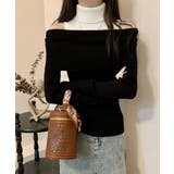 肩あきニットトップスタートルネックニット | Miniministore | 詳細画像4