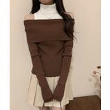 肩あきニットトップスタートルネックニット | Miniministore | 詳細画像6