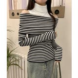 肩あきニットトップスタートルネックニット | Miniministore | 詳細画像9