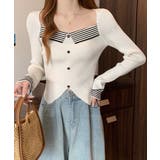 ニットトップス スクエアネック 韓国風 | Miniministore | 詳細画像2 