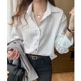 ストライプシャツブラウス レディース長袖 | Miniministore | 詳細画像2