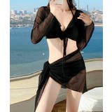 ビキニウェア メッシュパレオボレロセット | Miniministore | 詳細画像1 