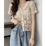 透かし編みニットカーディガン ショート丈 | Miniministore | 詳細画像7 