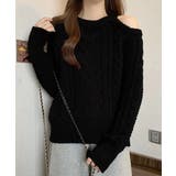 ケーブルニット 長袖 韓国風 ニットソー | Miniministore | 詳細画像8 