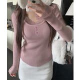 レイヤードニットトップス レース切替え | Miniministore | 詳細画像11 