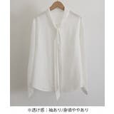 リボンタイブラウスプリーツシャツ 長袖 | Miniministore | 詳細画像11 