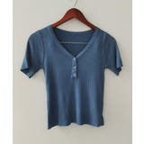 Vネックリブニットトップス 着やせ 無地 | Miniministore | 詳細画像10 