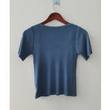 Vネックリブニットトップス 着やせ 無地 | Miniministore | 詳細画像11 