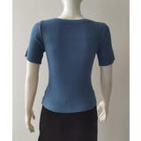 Vネックリブニットトップス 着やせ 無地 | Miniministore | 詳細画像9 