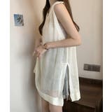 メッシュサマーニットワンピース スリット | Miniministore | 詳細画像3 