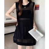 メッシュサマーニットワンピース スリット | Miniministore | 詳細画像4 