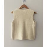 Vネックニットベスト ニットジレ 重ね着 | Miniministore | 詳細画像17 