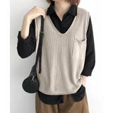 ニットベスト レディース vネック 秋冬 | Miniministore | 詳細画像2 