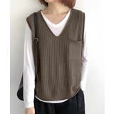 ニットベスト レディース vネック 秋冬 | Miniministore | 詳細画像5 