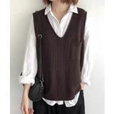 ニットベスト レディース vネック 秋冬 | Miniministore | 詳細画像6 