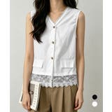 Vネックレースベスト レディース 重ね着 | Miniministore | 詳細画像1 
