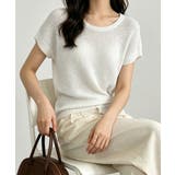 フレンチスリーブサマーニットトップス夏服 | Miniministore | 詳細画像3 