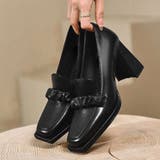 ブラック | パンプス チャンキーヒール ローファー | Miniministore