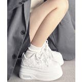 ホワイト | ボリューム厚底スニーカー レディース美脚 | Miniministore