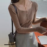 モカブラウン | 太めリブニットカーディガンレディース秋冬 | Miniministore