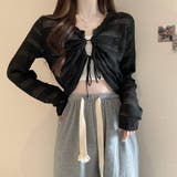 ブラック | フロントドロストニットトップスレディース | Miniministore