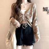 モカベージュ | フロントドロストニットトップスレディース | Miniministore