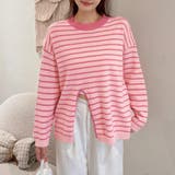 ピンク | ニットトップス フロントスリット 秋冬 | Miniministore