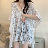 ホワイト | メッシュニット 透かし編み サマーニット | ANGELCLOSET