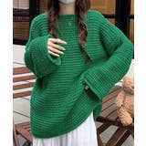 グリーン | ローケージ ニットセーター プルオーバー | Miniministore