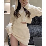 アイボリー | ニット ケーブルニットセットアップ 韓国 | Miniministore