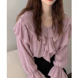 ラベンダー | レディース ゆったり長袖ブラウス 着やせ | SUNSHINE CLOSET