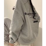 グレー | 裏起毛スウェット 暖かいビッグトレーナー | Miniministore