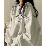 ライトグレー | 裏起毛スウェット 暖かいビッグトレーナー | Miniministore